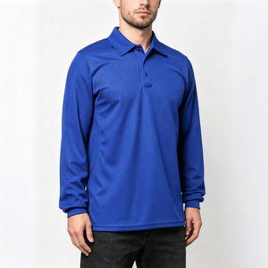 Polo de travail à manches longues pour hommes, anti-plis, anti-humidité, décontracté, vente en gros - Product Image 3