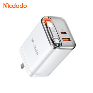 Mcdodo 411 FreeGo 65CM câble rétractable GaN <span class=keywords><strong>chargeur</strong></span> 3 sorties 45W 27W 60W <span class=keywords><strong>chargeur</strong></span> de voyage rapide prise américaine pour ordinateur portable appareil photo téléphones - Product Image 1