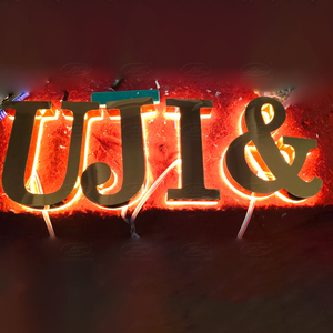 Studio kim loại Acrylic tường Backlit Logo hiển thị tùy chỉnh bảng hiệu <span class=keywords><strong>LED</strong></span> chữ dấu hiệu cho kinh doanh Thẩm mỹ viện - Product Image 3