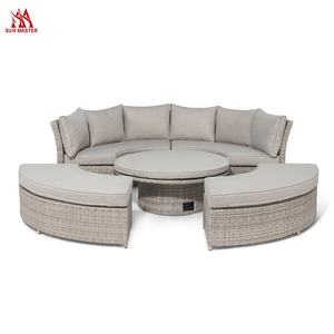 Meubles de patio <span class=keywords><strong>chaise</strong></span> de plage ronde en rotin <span class=keywords><strong>chaise</strong></span> longue d'extérieur avec auvent <span class=keywords><strong>piscine</strong></span> hôtel jardin lit de jour sectionnel - Product Image 3