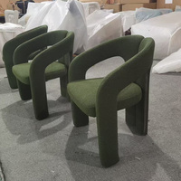 Canapé design mobilier de maison moderne pour hôtel Ensemble de 2 fauteuils d'appoint en tissu Fauteuil nordique à boucle en peluche