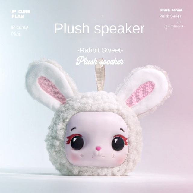 New Super Soft Rabbit Plush Stress Relief Speaker Toy Doll with USB Charging and Mesh Lining for Children & Girlfriend Gift