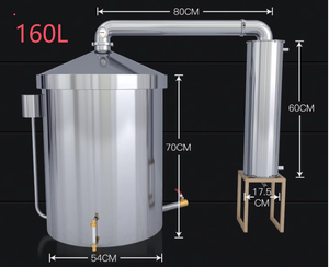 Machine à vin domestique en acier inoxydable 304 de 160 L, machine à eau distillée - Product Image 5