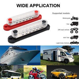 150aterminal thanh xe buýt M4 M6 đinh tán Pin phân phối điện khối màu đỏ đen 12V xe busbars cho ô tô Thuyền biển - Product Image 4