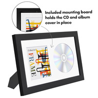 Cadre de présentation pour disques musicaux en MDF, cadre pour CD, utilisé pour placer des supports muraux sur la surface de présentation de disques musicaux dans le salon