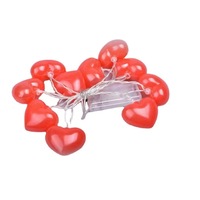 Hartvormige plastic LED-lichtslingers, romantische hartdecoratieverlichting voor Valentijnsdag, bruiloft, feest en sfeervolle decoratie thuis