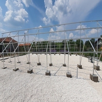 Structure de montage au sol en aluminium pour panneaux solaires, système de montage au sol solaire de bonne qualité