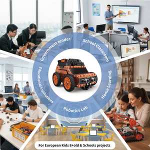 Kit Robot Educativo Europeo K12 4 in 1 Programmabile Auto Intelligente STEM per Bambini - Product Image 3