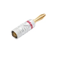 Haut-parleur Nakamichi haut de gamme entièrement plaqué or, avec prise banane de 4 mm, prise de câble de haut-parleur sans soudure