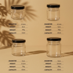 Mini Round 25g 50g 75g 100g Jam <strong>Weeding</strong> Honey Glass <strong>Jar</strong> With Tinplate Lid - Product Image 1
