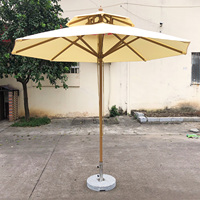 Parasol de haute qualité à double couche avec poteau central en aluminium, personnalisé, imperméable, pour terrasse, plage, hôtel, restaurant