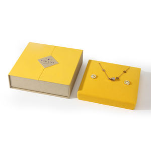 <b>Magnetic</b> Rigid Jewelry Box Glossy & Matt Laminated Paper Packaging for <b>Earrings</b> Rings Necklaces Bracelets & Glasses Embossing - Product Image 2