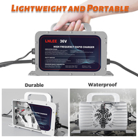 LNLEE Chargeur de batterie Li-Ion portable OEM personnalisé 24v 36V 48V Chargeur de chariot de tourisme