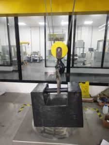 Pesos de masa de acero rectangulares duraderos de 500kg para contrapesos de grúa - Product Image 6