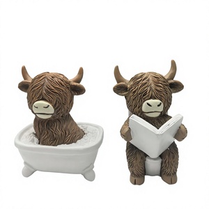 Handmade Modern Resin Buffalo Figurine <b>Home</b> <b>Garden</b> Decor Micro Landscape Pendant Ornaments - Product Image 4