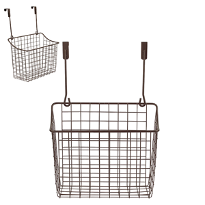 Multifunction Rectangle Metal Wire Undershelf Hanging Storage <b>Basket</b> for Kitchen Office Bathroom Cabinets-Black - Product Image 1