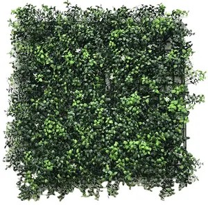 Outdoor Use 5050 Business Greening Home Wall Manufacture Green Boxwood Grass UV Artificial Boxwood Plant For Shop