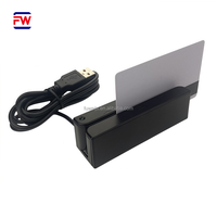 Lector de Tarjetas de Banda Magnética ABS de 123 Pistas, Puerto Serie Virtual FUWEI MSR 90 USB (RS232) Mini, ISO7811