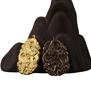 Pendentif Dragon en alliage de cuivre et laiton, bijou vintage pour homme, cadeau à thème - Product Image 5