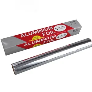 1235 8011 Recyclable Aluminum Foil in Rolls Disposable Food Packaging For Grill 10 micron 7.5m