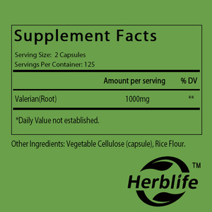 Herblife Suplemento Herbal de Raíz de Valeriana 500 Mg, 250 Cápsulas Vegetales, Suplemento Dietético Vegano para el Sueño - Product Image 2