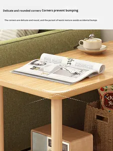 Tavolino da <span class=keywords><strong>Caffè</strong></span> in Legno con Ripiano Portaoggetti, Design Moderno e Semplice per Arredamento Soggiorno - Product Image 2