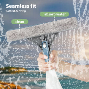 Lame de nettoyage de fenêtre en <span class=keywords><strong>microfibre</strong></span> avec manche en PP, raclette multifonction 24x21cm pour le nettoyage du verre - Product Image 5