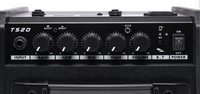 Amplificateur de guitare basse 20W Portable électrique basse Combo Amp petit pour basse pratique Amp intérieur extérieur, noir