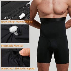 Prix usine hommes ventre contrôle Shorts taille haute sous-vêtements minceur Shapewear corps Shaper jambe Boxer slips - Product Image 2