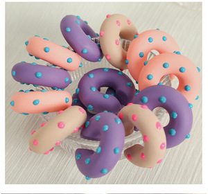 Orecchini paffuti a pois colorati con fibbia a forma di C con fibbia a forma di goccia in gomma esagerata senza fori per le <span class=keywords><strong>orecchie</strong></span> - Product Image 5