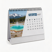Calendario de Escritorio Personalizado Impreso al por Mayor, Calendario Mensual y Anual, Planificador de Pared, Regalo Promocional Empresarial