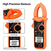 Multimètre à pince numérique VC606+ AC/DC, ampèremètre, voltmètre, ohmmètre anti-brûlure avec protection contre les surcharges, courant 600A