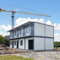 Maison de conteneur d'assemblage rapide de bureau temporaire pour l'espace de travail de gestion de projet de chantier de construction