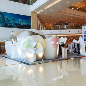 Libit Fiberglass Decorations Abstract Modern Indoor Exhibition Booth With <b>Led</b> Lighting Pre Assembled Freestanding - Product Image 2