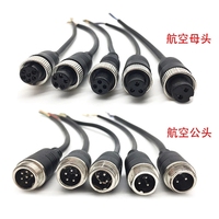 Conectores de Cable GX12 de 2m, 2 Pines, 3 Pines, 4 Pines, Cable de Extensión con Conector Macho a Hembra, M12 de 5 Pines y 6 Pines