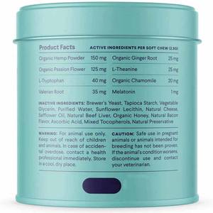 Canapa biologica ed erbe naturali aiuto calmante integratore per cani, sapore di fegato di manzo, 90 masticazioni morbide per alleviare l'ansia del cane - Product Image 2