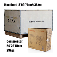 Presse à chaud pneumatique double station RS-P260 avec compresseur d'air 30L, machine 40x60cm pour impression DTF sur T-shirts et vêtements