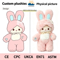 Peluche Lapin Rose Adorable, Peluche Lapin Rose Personnalisée, Fabricant en Gros de Poupées Lapin Rembourrées OEM ODM