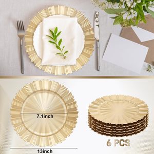 Thiết kế thanh lịch sang trọng trang trí nội thất Vàng tấm 13 inch sạc tấm cho tiệc cưới - Product Image 2