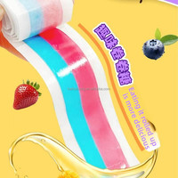 Cinta de Gomitas de Frutas de Marca Privada, Surtido de Caramelos Masticables Frutales, OEM ODM, Venta al por Mayor a Granel, Fabricante Directo de Fábrica, Bolsa Personalizada