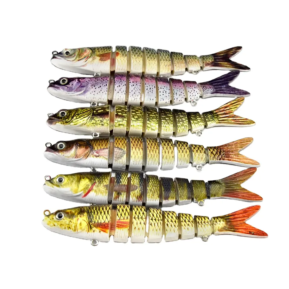 New lures Fishing Lure Eight Segmented Fishing Lures Solid Head Plastic Shad SwimBait