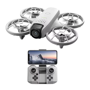 Drone aérien V53 avec évitement d'obstacles, fonction Suivez-<span class=keywords><strong>moi</strong></span>, contrôle <span class=keywords><strong>par</strong></span> application, manévres acrobatiques, télécommande 2.4G, quadricoptère 4 axes, jouet RC d'intérieur WiFi - Product Image 1