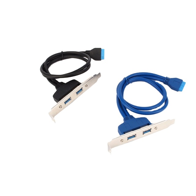 Dual Port USB 3.0 to Motherboard Mainboard 20pin Header Adapter Cable Rear PCI Bracket Panel 20-pins to 2 X USB a Female