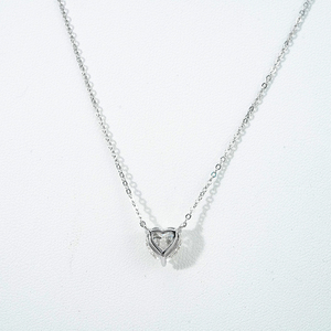 Starsgem - Collar con Colgante de Moissanita en Forma de Corazón de 8*8 mm, Plata de Ley 925, Collar Encantado - Product Image 4
