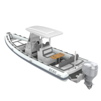 Bateau de patrouille en aluminium gonflable de luxe Orca/Hypalon RIB 860 28,7 pieds