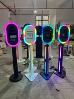Photomaton Gonflable Ovale Portable avec Écran Tactile et Valise de Transport pour Fêtes, Mariages et Événements (Compatible Appareil Photo)
