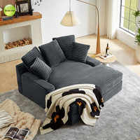 Luxe moderne surdimensionné Double Chaise canapé chaise maison velours tissu sectionnel causeuse canapé meubles salon canapé