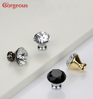 Boutons de tiroir Style diamant Poignée de meuble décorative Armoire fantaisie à tirer Cristal Salle de bain Chambre à coucher moderne Bureau Cuisine Acrylique