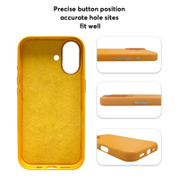 Grosir casing ponsel kulit casing ponsel kancing logam casing keras untuk iPhone 16 penutup belakang melindungi ponsel