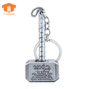 Portachiavi Vintage in Lega di Zinco a Forma di Martello Vichingo, Anello Portachiavi Retrò Ispirato alla Mitologia Norrena, Regalo Promozionale all'Ingrosso per Uomini, Ciondolo per Borsa - Product Image 2